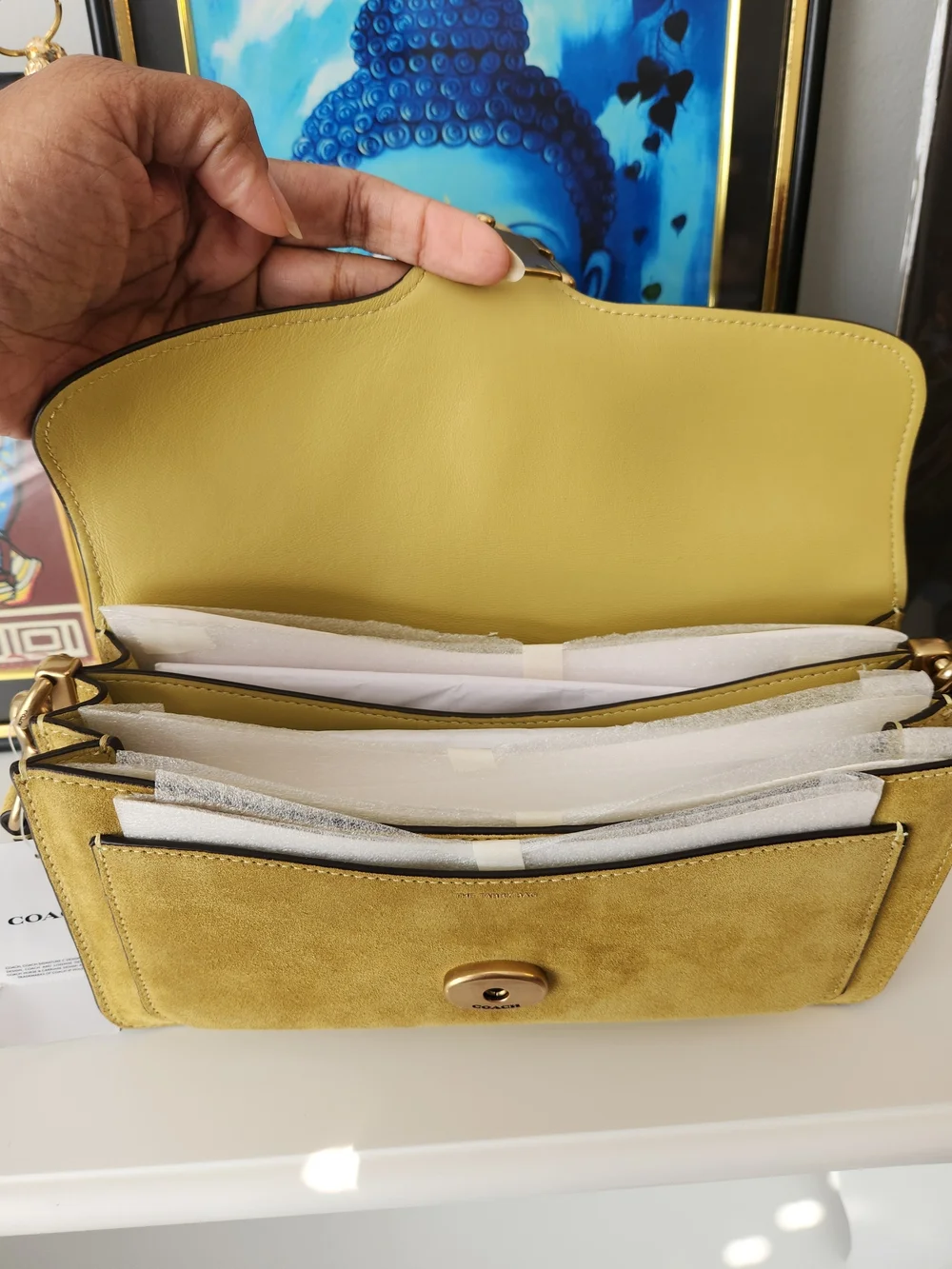 COACH SOFT TABBY 26 rare Color light Citron Shoulder Bag NO CROSSBODY STRAP